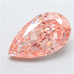 Picture of Lab Grown Diamond 4.20 Carats, Pear with  Cut, Fancy Intense Pink Color, VS1 Clarity and Certified by IGI