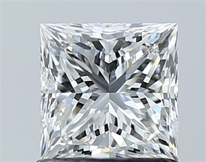 Picture of Natural Diamond 1.01 Carats, Princess with  Cut, F Color, VVS2 Clarity and Certified by GIA