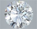 Natural Diamond 2.57 Carats, Round with Excellent Cut, H Color, SI1 Clarity and Certified by GIA