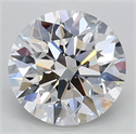 Lab Grown Diamond 1.01 Carats, Round with Excellent Cut, D Color, VVS2 Clarity and Certified by IGI