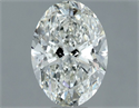 Natural Diamond 1.30 Carats, Oval with  Cut, G Color, SI2 Clarity and Certified by IGI
