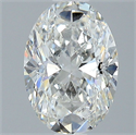 Natural Diamond 1.18 Carats, Oval with  Cut, H Color, SI2 Clarity and Certified by GIA