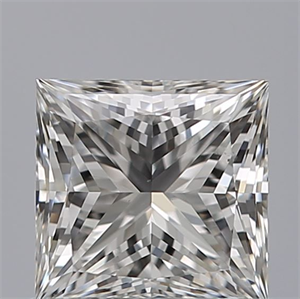 Picture of Natural Diamond 0.74 Carats, Princess with  Cut, E Color, VS2 Clarity and Certified by GIA