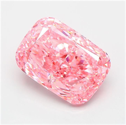 Picture of Lab Grown Diamond 5.00 Carats, CUSHION MODIFIED with  Cut, Fancy Vivid Pink Color, VS1 Clarity and Certified by IGI