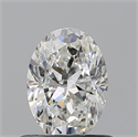Natural Diamond 0.60 Carats, Oval with  Cut, G Color, SI1 Clarity and Certified by GIA