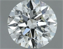 Natural Diamond 0.55 Carats, Round with Excellent Cut, H Color, VVS1 Clarity and Certified by IGI