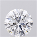 Lab Grown Diamond 2.55 Carats, Round with Excellent Cut, D Color, FL Clarity and Certified by GIA