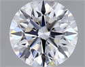 Lab Grown Diamond 1.12 Carats, Round with Ideal Cut, F Color, VVS1 Clarity and Certified by IGI