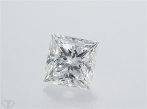 Picture of Natural Diamond 0.51 Carats, Princess with  Cut, F Color, VS1 Clarity and Certified by GIA