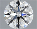 Natural Diamond 0.75 Carats, Round with Excellent Cut, F Color, VVS2 Clarity and Certified by GIA