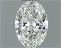 Natural Diamond 0.60 Carats, Oval with  Cut, H Color, VVS1 Clarity and Certified by IGI