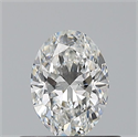 Natural Diamond 0.50 Carats, Oval with  Cut, F Color, VVS2 Clarity and Certified by GIA