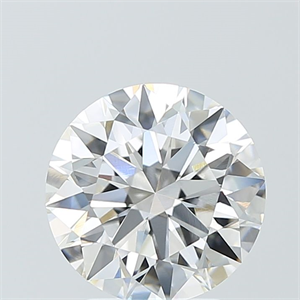 Picture of Lab Grown Diamond 3.10 Carats, Round with Ideal Cut, F Color, VVS2 Clarity and Certified by IGI