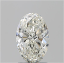 Natural Diamond 1.70 Carats, Oval with  Cut, J Color, SI1 Clarity and Certified by GIA