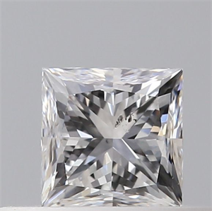 Picture of Natural Diamond 0.35 Carats, Princess with  Cut, E Color, SI2 Clarity and Certified by GIA