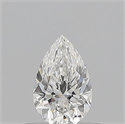 Natural Diamond 0.50 Carats, Pear with  Cut, E Color, VS2 Clarity and Certified by GIA