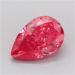 Picture of Lab Grown Diamond 1.43 Carats, Pear with  Cut, Fancy Vivid Pink Color, VS1 Clarity and Certified by IGI