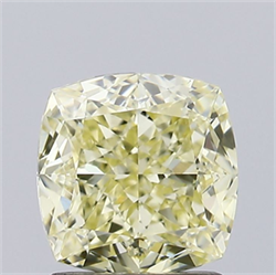 Picture of Lab Grown Diamond 1.75 Carats, CUSHION MODIFIED with  Cut, Fancy Yellow Color, VS1 Clarity and Certified by IGI