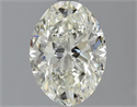 Natural Diamond 1.50 Carats, Oval with  Cut, M Color, SI1 Clarity and Certified by GIA