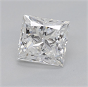 Natural Diamond 0.70 Carats, Princess with  Cut, F Color, SI1 Clarity and Certified by GIA