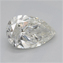 Natural Diamond 1.25 Carats, Pear with  Cut, J Color, I1 Clarity and Certified by GIA