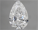 Natural Diamond 0.50 Carats, Pear with  Cut, E Color, SI1 Clarity and Certified by GIA
