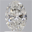 Natural Diamond 0.70 Carats, Oval with  Cut, G Color, SI2 Clarity and Certified by GIA