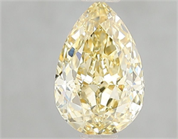 Picture of Lab Grown Diamond 1.54 Carats, Pear with  Cut, Fancy Intense Yellow Color, VS2 Clarity and Certified by IGI