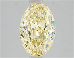 Picture of Lab Grown Diamond 2.59 Carats, Oval with  Cut, Fancy Intense Yellow Color, VVS2 Clarity and Certified by IGI