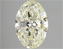 Natural Diamond 4.02 Carats, Oval with  Cut, J Color, SI2 Clarity and Certified by HRD
