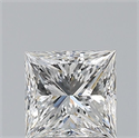 Natural Diamond 0.70 Carats, Princess with  Cut, F Color, VVS2 Clarity and Certified by GIA