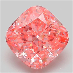 Picture of Lab Grown Diamond 3.06 Carats, CUSHION MODIFIED with  Cut, Fancy Vivid Pink Color, VS1 Clarity and Certified by IGI