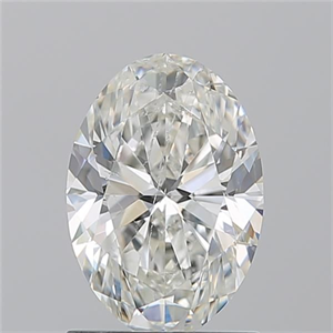 Picture of Natural Diamond 1.31 Carats, Oval with  Cut, H Color, SI2 Clarity and Certified by GIA