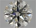 Natural Diamond 0.90 Carats, Round with Excellent Cut, I Color, VVS2 Clarity and Certified by HRD
