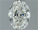 Natural Diamond 0.90 Carats, Oval with  Cut, H Color, VS2 Clarity and Certified by IGI