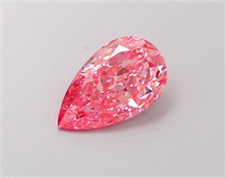 Picture of Lab Grown Diamond 1.31 Carats, Pear with  Cut, Fancy Vivid Pink Color, VS1 Clarity and Certified by IGI