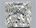 Natural Diamond 1.70 Carats, Princess with  Cut, J Color, SI1 Clarity and Certified by GIA