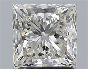 Picture of Natural Diamond 1.70 Carats, Princess with  Cut, J Color, SI1 Clarity and Certified by GIA