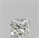 Natural Diamond 0.52 Carats, Princess with  Cut, I Color, IF Clarity and Certified by GIA