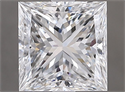 Natural Diamond 2.20 Carats, Princess with  Cut, E Color, VS1 Clarity and Certified by GIA