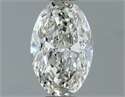 Natural Diamond 1.00 Carats, Oval with  Cut, H Color, VS1 Clarity and Certified by IGI