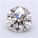 Lab Grown Diamond 1.55 Carats, Round with Ideal Cut, H Color, VS1 Clarity and Certified by IGI