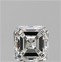 Natural Diamond 1.01 Carats, Asscher with  Cut, H Color, VVS1 Clarity and Certified by GIA