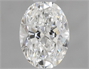 Natural Diamond 0.50 Carats, Oval with  Cut, F Color, VS1 Clarity and Certified by GIA