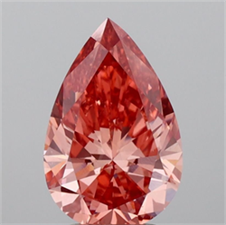 Picture of Lab Grown Diamond 2.13 Carats, Pear with  Cut, Fancy Vivid Pink Color, VS2 Clarity and Certified by IGI