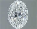 Natural Diamond 1.00 Carats, Oval with  Cut, F Color, SI2 Clarity and Certified by GIA