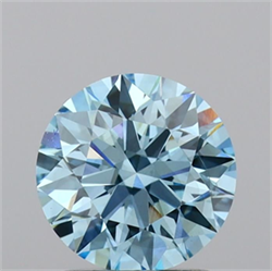 Picture of Lab Grown Diamond 1.39 Carats, Round with Excellent Cut, Fancy Vivid Blue Color, VS2 Clarity and Certified by IGI