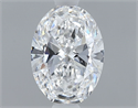 Natural Diamond 0.40 Carats, Oval with  Cut, D Color, VS2 Clarity and Certified by GIA