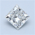 Natural Diamond 1.11 Carats, Princess with  Cut, G Color, VVS2 Clarity and Certified by GIA