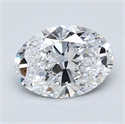 Natural Diamond 1.05 Carats, Oval with  Cut, D Color, SI1 Clarity and Certified by GIA